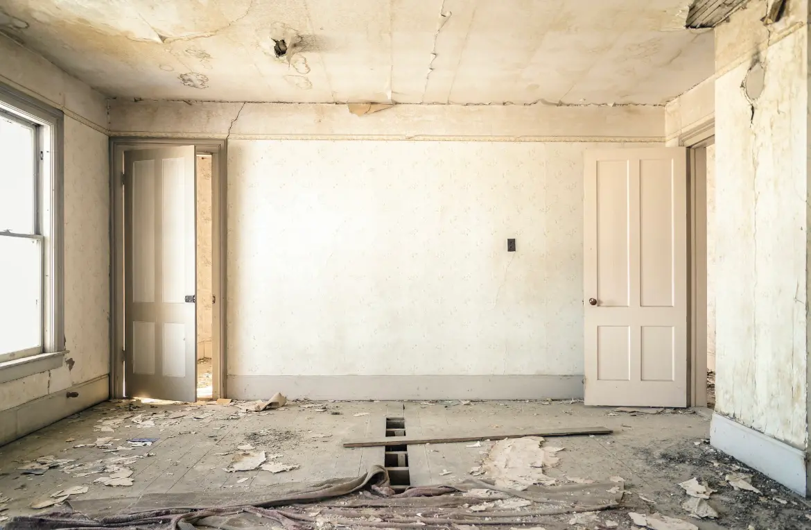 Waste disposal crew managing a cleanout project in Montague